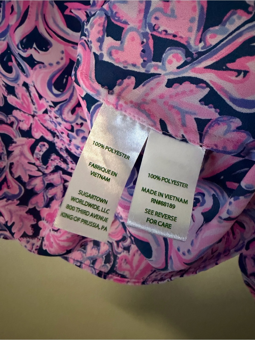 Lilly Pulitzer Langston Blouse Indigo Love You Bunches Top - Picture 6 of 8